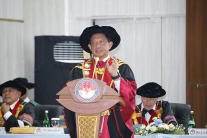 Mendagri tito karnavian saat pidato di depan wisudawan ipdn